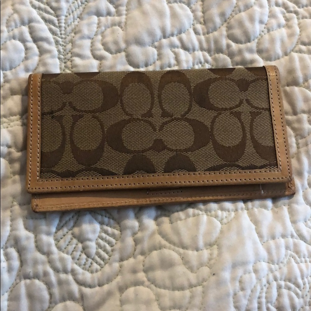 Coach checkbook cover